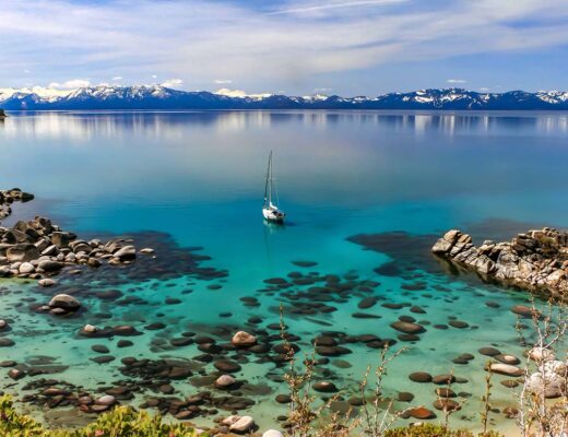 Boat on Lake Tahoe