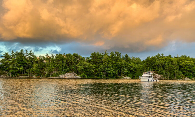 Boat on Georgian Bay Ontario