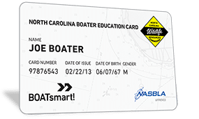 North Carolina Boater Education Card