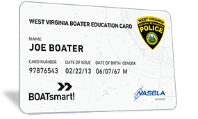 West Virginia Boater Education Card